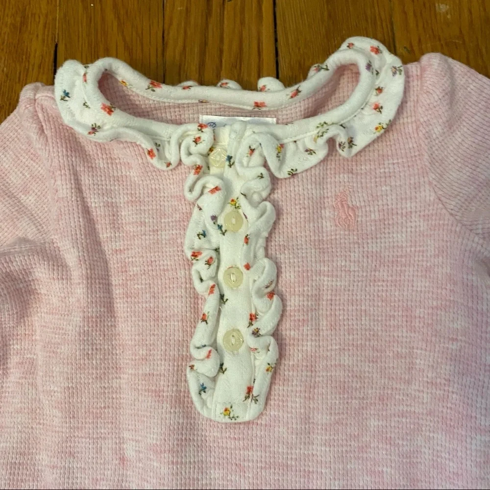 Ralph Lauren Pink Baby Footie Layette 6m